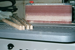 Uniform tapers on a small part with a sander